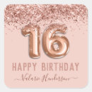 Suche nach rosa 16 geburtstag aufkleber Funkeln