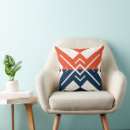 Recherche de orange et bleu coussins Élégant