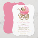 Recherche de poussette bébé invitations Vintage