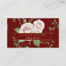 Recherche de floral rouge cartes visite Customer