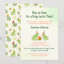 Recherche de grenouilles mignonnes invitations Fête d'anniversaire de crapaud