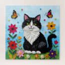 Recherche de chat smoking puzzles Fleurs