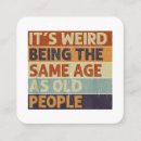 Recherche de bizarre pour cartes visite Âge