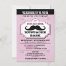 Recherche de moustache bash invitations Vintage