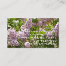 Recherche de fleurs lilas cartes visite Violet