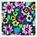 Recherche de fleurs abstraites posters Décoratif