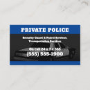Recherche de sécurité privée cartes visite Agent