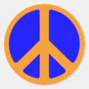 Recherche de symbole paix bleu autocollants Hippie