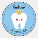 Recherche de dents autocollants Bleu