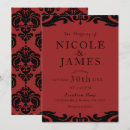 Recherche de damassé rouge invitations Fête