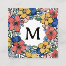 Recherche de monogramme floral cartes visite Fleurs