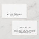 Recherche de minimalisme cartes visite Tendance