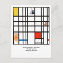 Recherche de mondrian cartes postales Minimaliste