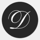Recherche de monogramme mariage autocollants Noir