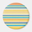 Recherche de motif de zigzag refrigérateur magnets Coloré