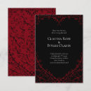 Recherche de coeur gothique invitations Rouge