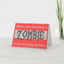 Recherche de zombie anniversaire cartes Mort vivant