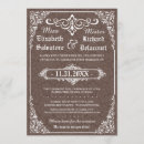 Recherche de brune de damassé mariage invitations Élégant