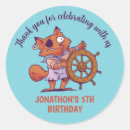 Recherche de petit pirate autocollants Fête d'anniversaire pour enfant