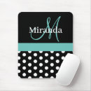 Recherche de turquoise blanc tapis souris Monogramme