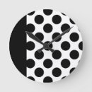 Recherche de pois noir et blanc horloges Moderne