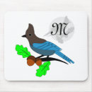 Recherche de plume bleue tapis souris Monogramme