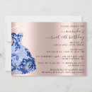 Recherche de bleu royal marine invitations Quinceañera