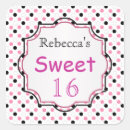 Recherche de du bonbon 16 autocollants Rose