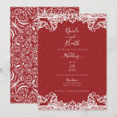 Recherche de rouge et blanc mariage invitations Rustique