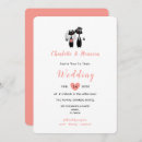 Recherche de corail et blanc invitations Élégant