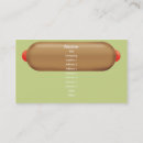 Recherche de hot dogs cartes visite Nourriture