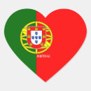 Recherche de coeur portugais autocollants Drapeau