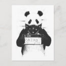 Recherche de panda noir et blanc cartes postales Drôle