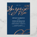 Recherche de rose gold surprise party invitations Métallisé