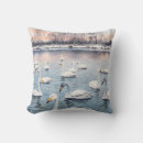 Recherche de lac cygne coussins Aquarelle