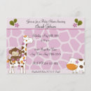 Recherche de copie animale invitations Girafe