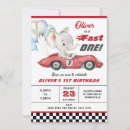 Recherche de cars 1ans anniversaire invitations Boy