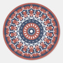 Recherche de mandala bleu autocollants Coloré