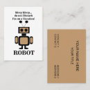 Recherche de robot cartes visite Geek