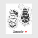 Suche nach piratenschiff aufkleber Totenkopf und knochen