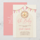 Recherche de lion baby shower fille invitations Safari