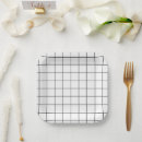 Recherche de mathématiques assiettes en papier Noir et blanc