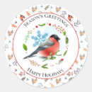 Recherche de oiseau de noël autocollants Typographie