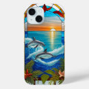 Recherche de dauphins iphone coques Coucher de soleil