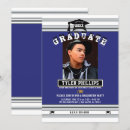 Recherche de bleu royal et argent invitations Minimaliste