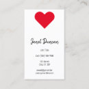 Recherche de forme de coeur cartes visite Valentine