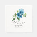Recherche de hortensia bleu serviettes Floral