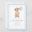 Recherche de de de chien anniversaire invitations Bleu