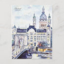 Recherche de la hongrie cartes postales Aquarelle