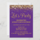 Recherche de purple and gold anniversaire invitations Pour elle